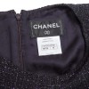 Robe CHANEL T 38 Tweed noir et violet