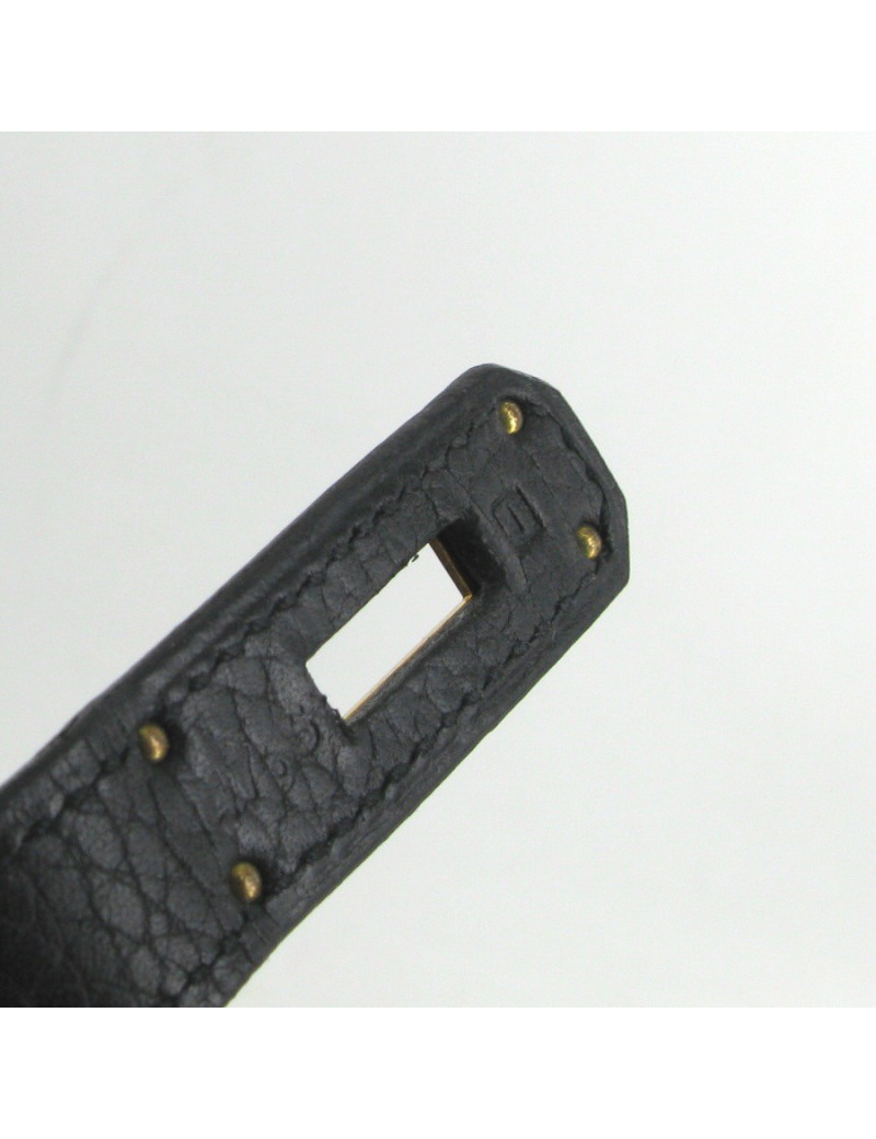 Birkin 35 HERMES Taurillon noir bijouterie dorée