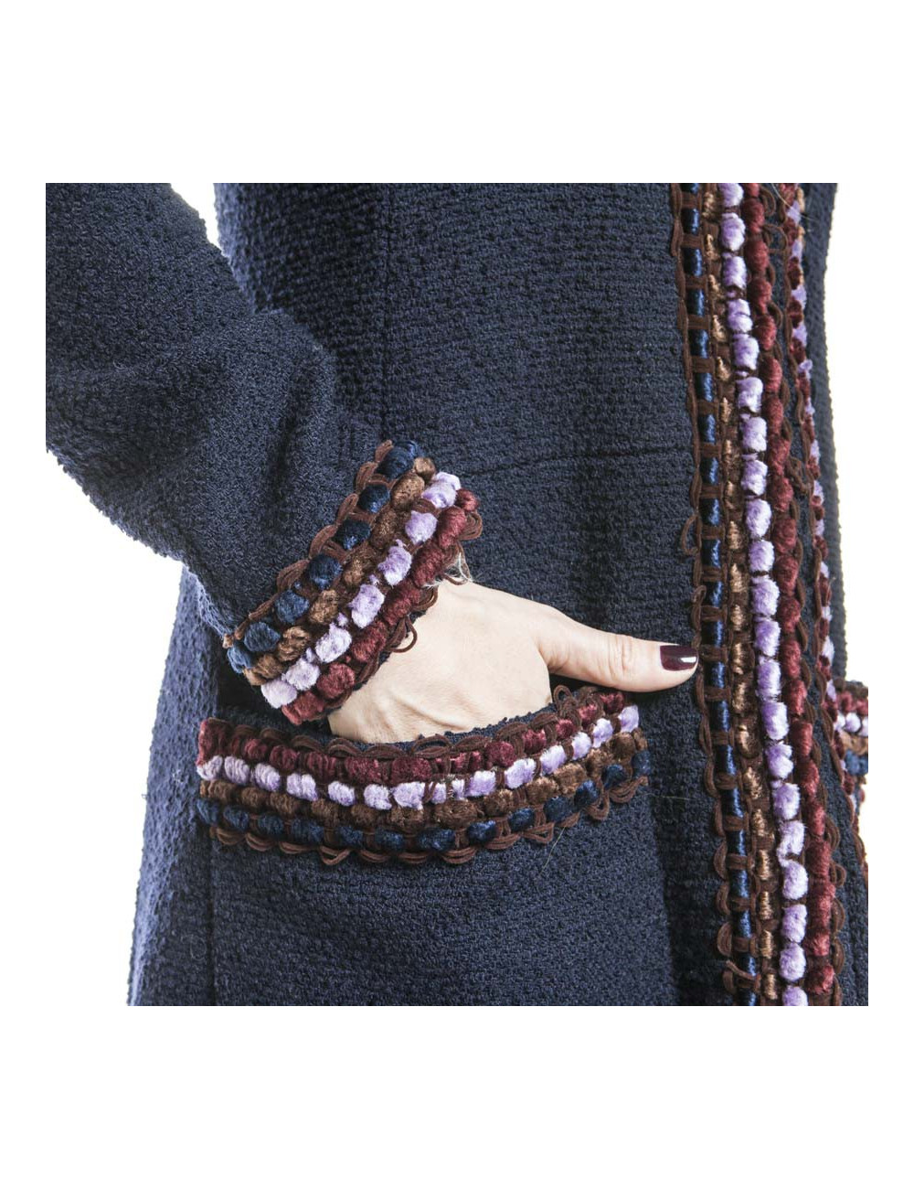 Manteau CHANEL T 38 bleu marine 