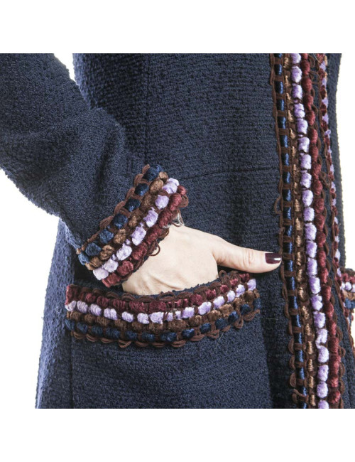 Manteau CHANEL T 38 bleu marine 
