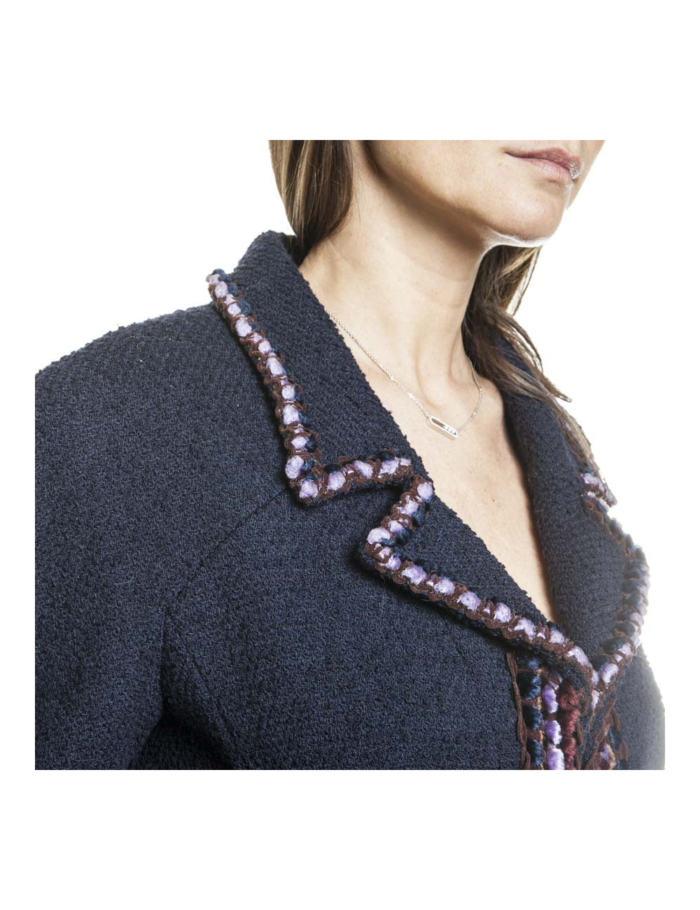 Manteau CHANEL T 38 bleu marine 