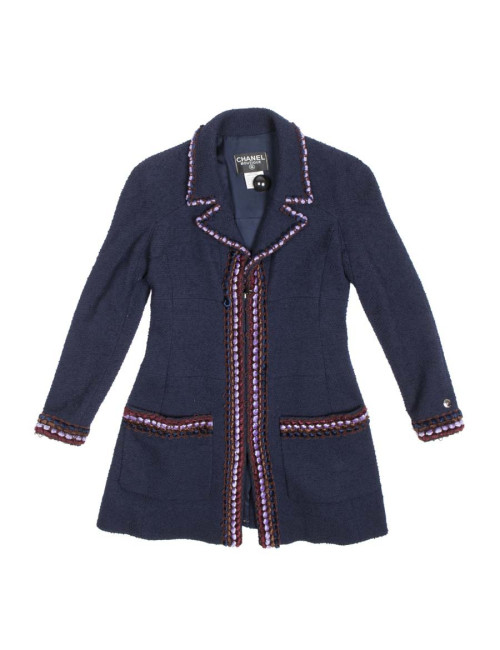Manteau CHANEL T 38 bleu marine 