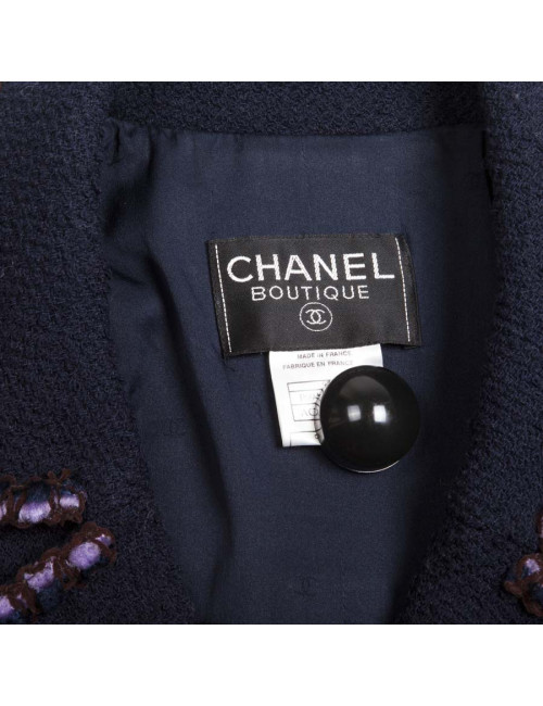 Manteau CHANEL T 38 bleu marine 