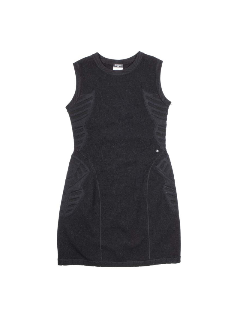 Robe CHANEL T40 laine noire