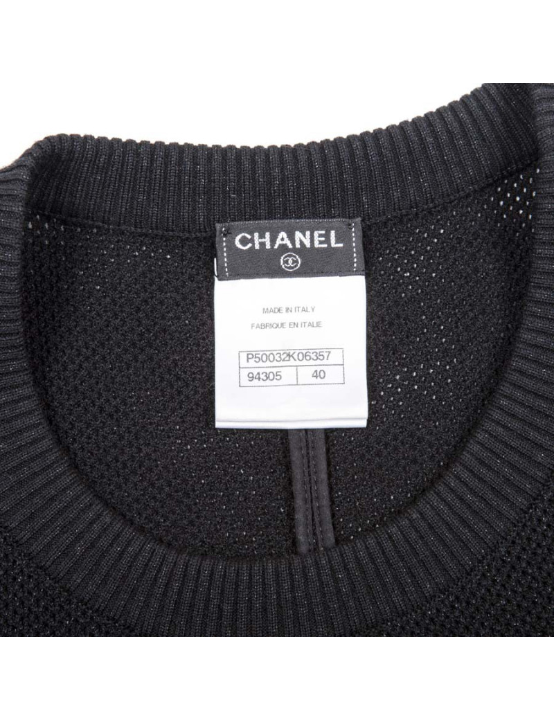 Robe CHANEL T40 laine noire