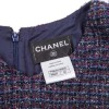 Dress CHANEL tweed purple money T42