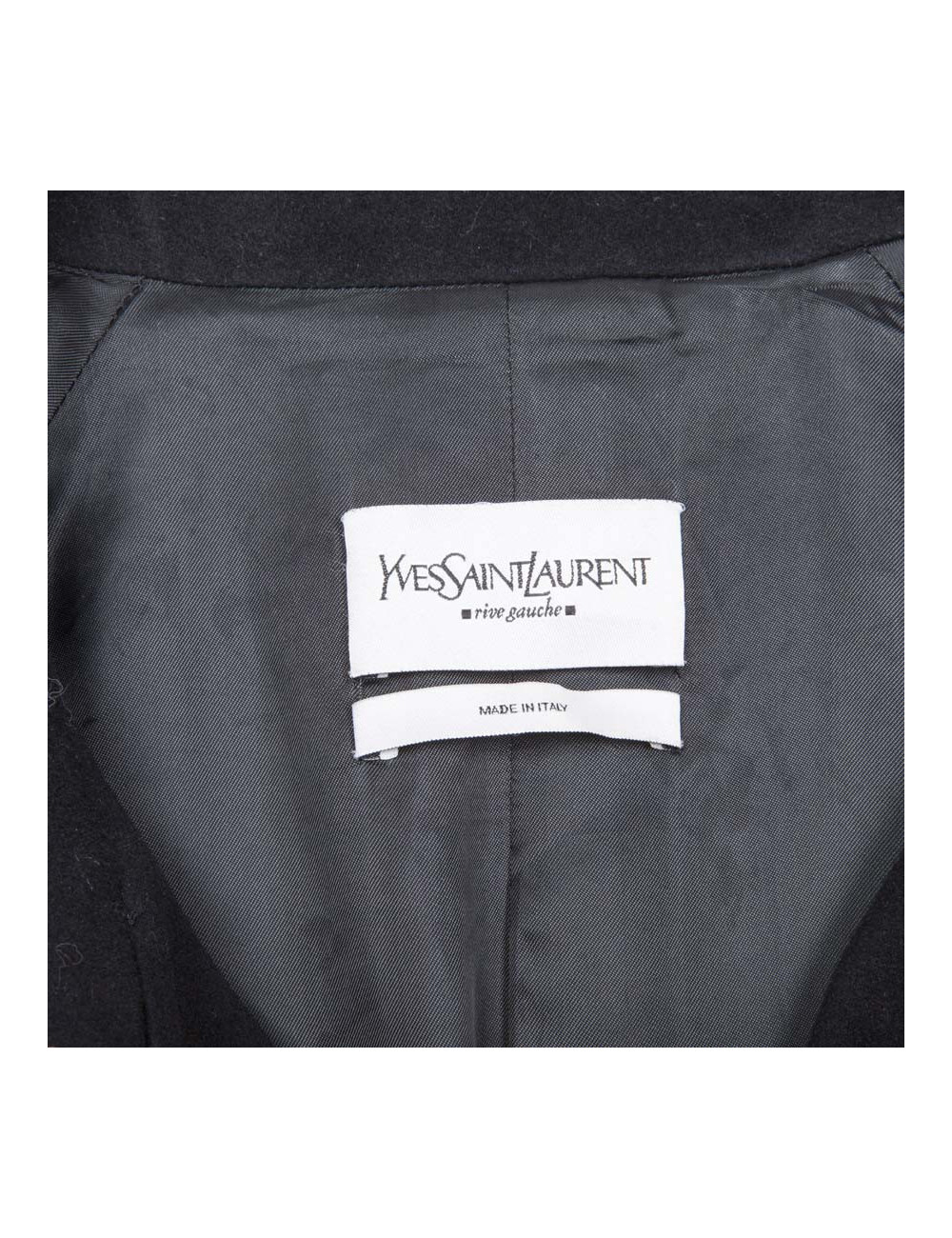 Trench YVES SAINT LAURENT T 44 Black wool