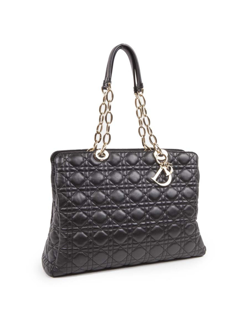 Sac lady dior DIOR cuir matelassé noir 