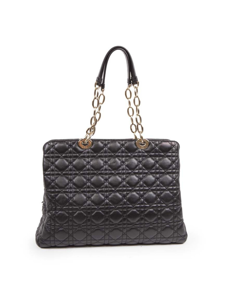Sac lady dior DIOR cuir matelassé noir 