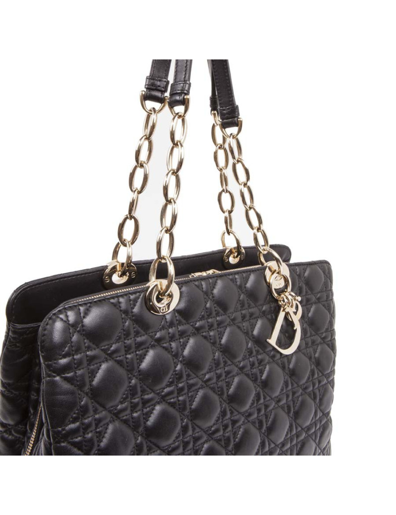 Sac lady dior DIOR cuir matelassé noir 