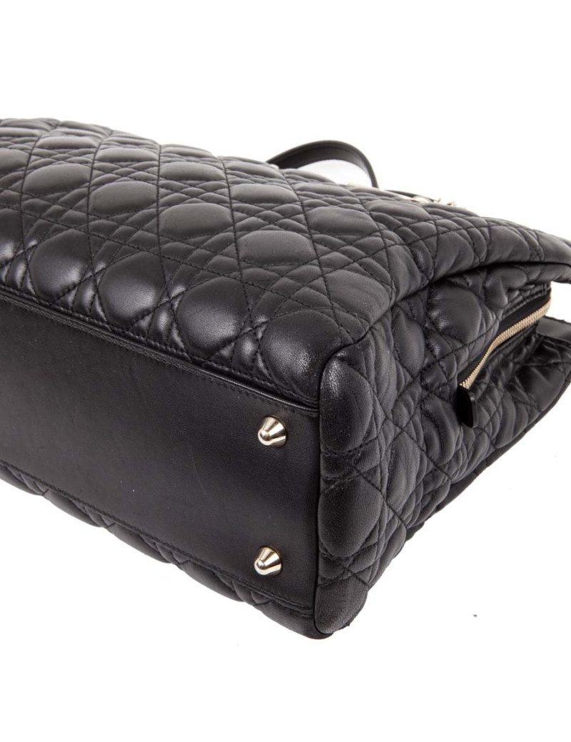 Sac lady dior DIOR cuir matelassé noir 