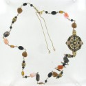 CHANEL multicolor stones necklace