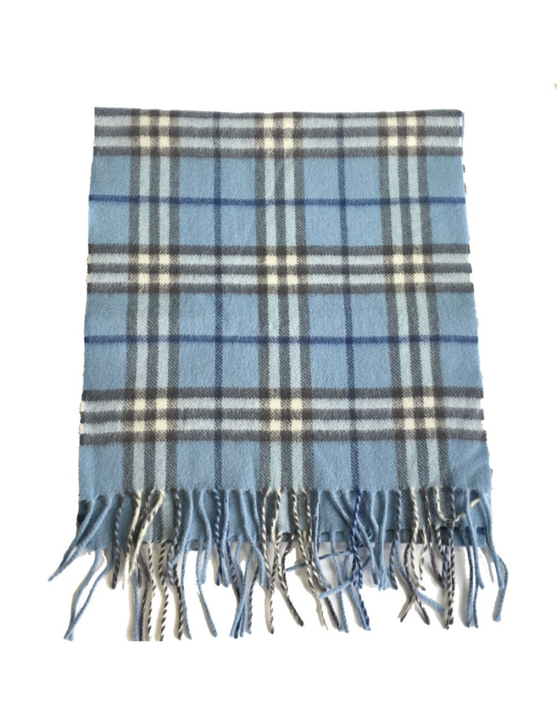 Echarpe BURBERRY bleue en cachemire