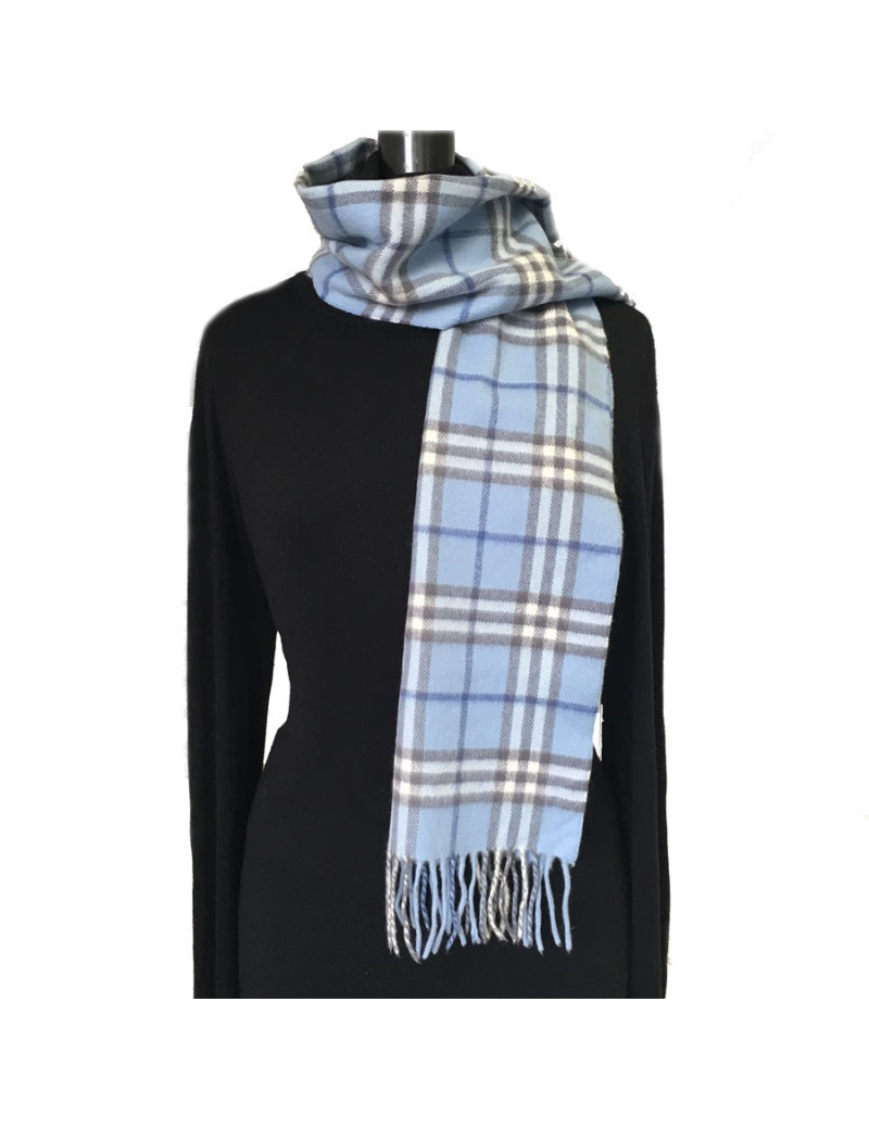 Echarpe BURBERRY bleue en cachemire