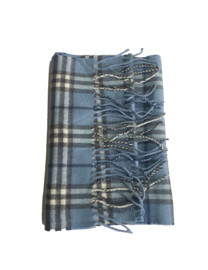 Echarpe BURBERRY bleue en cachemire