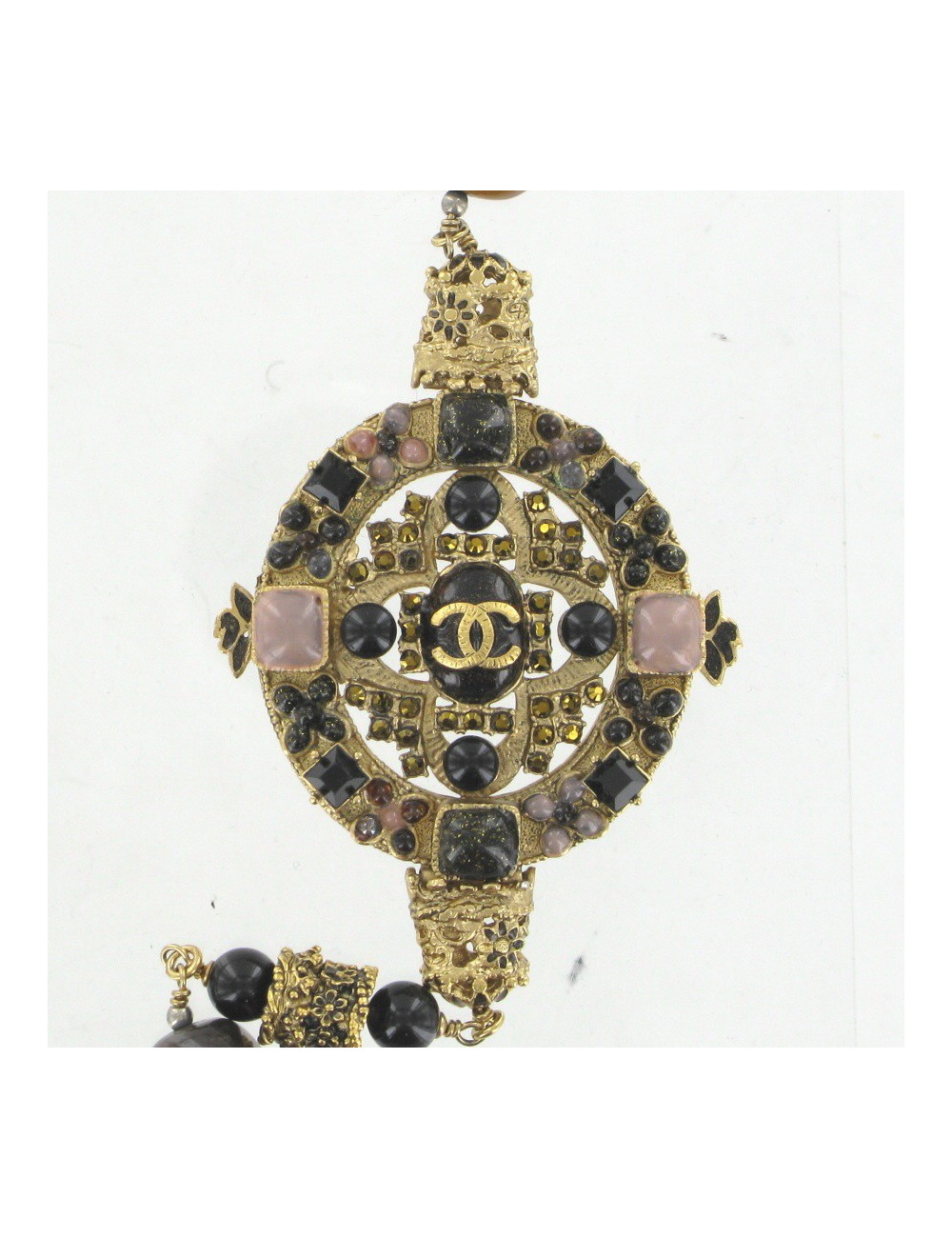 Sautoir CHANEL pierres multicolores