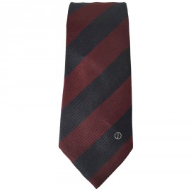 DUNHILL blue and Burgundy silk tie
