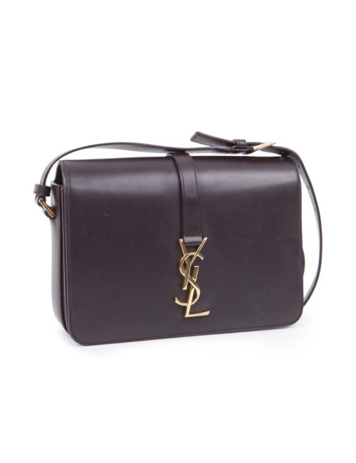 Sac YVES SAINT LAURENT "Université" cuir lisse magenta