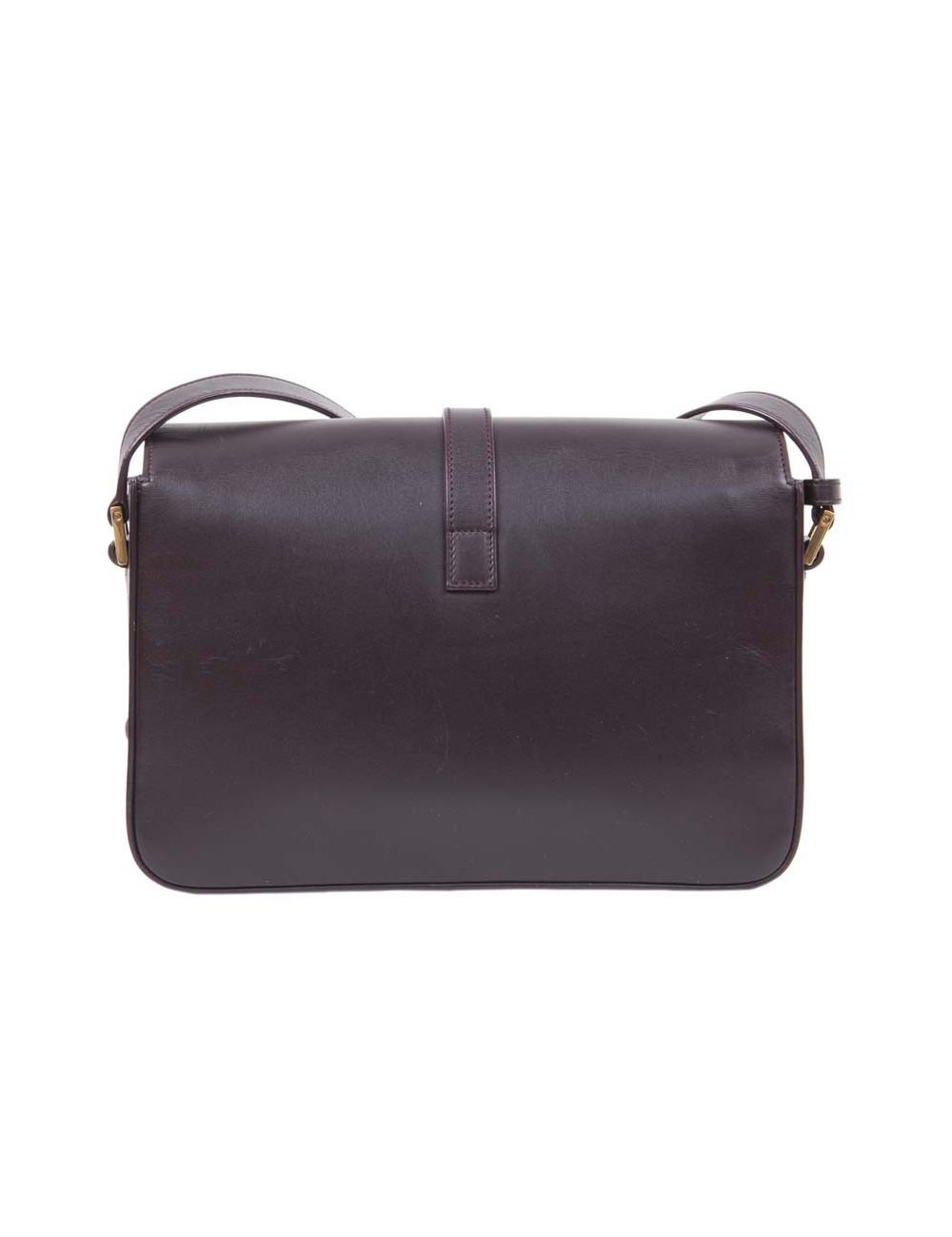 YVES SAINT LAURENT 'University' magenta smooth leather bag