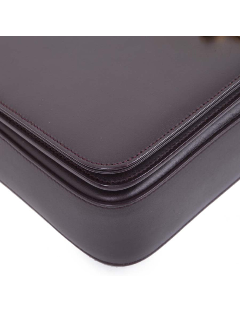 YVES SAINT LAURENT 'University' magenta smooth leather bag