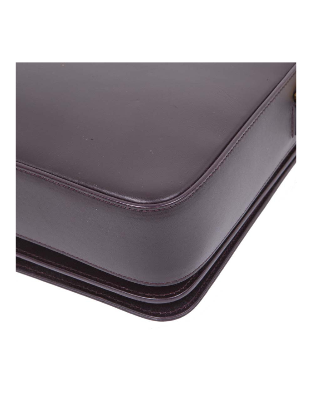 YVES SAINT LAURENT 'University' magenta smooth leather bag