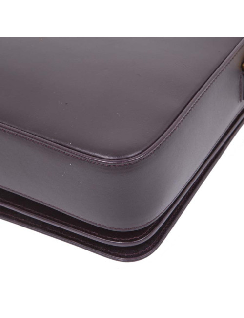 Sac YVES SAINT LAURENT "Université" cuir lisse magenta