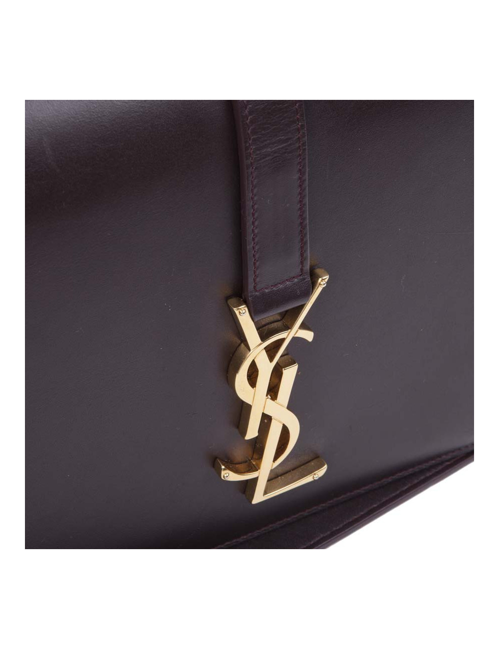 YVES SAINT LAURENT 'University' magenta smooth leather bag