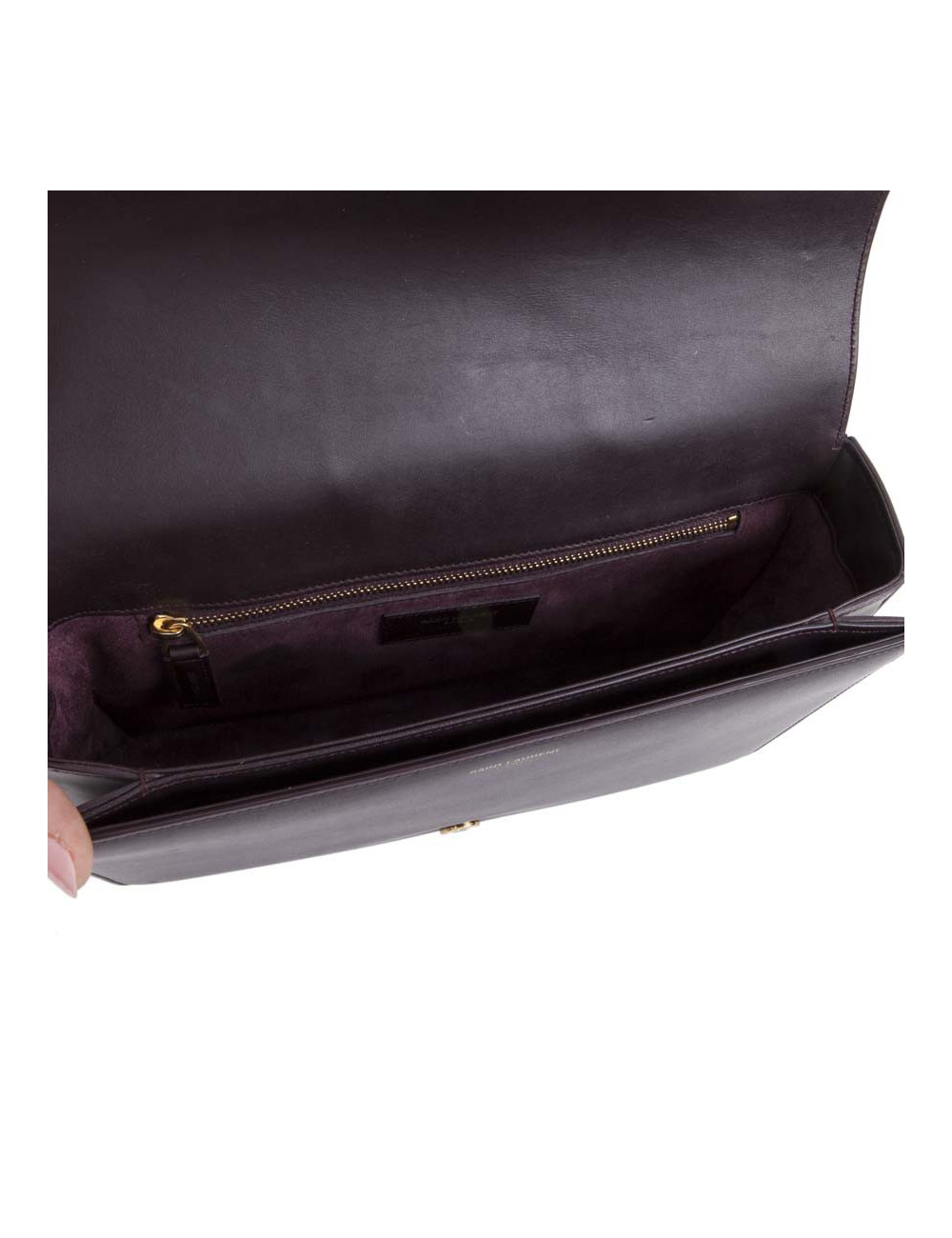 Sac YVES SAINT LAURENT "Université" cuir lisse magenta