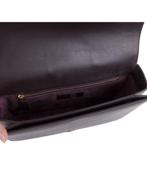 Sac YVES SAINT LAURENT "Université" cuir lisse magenta