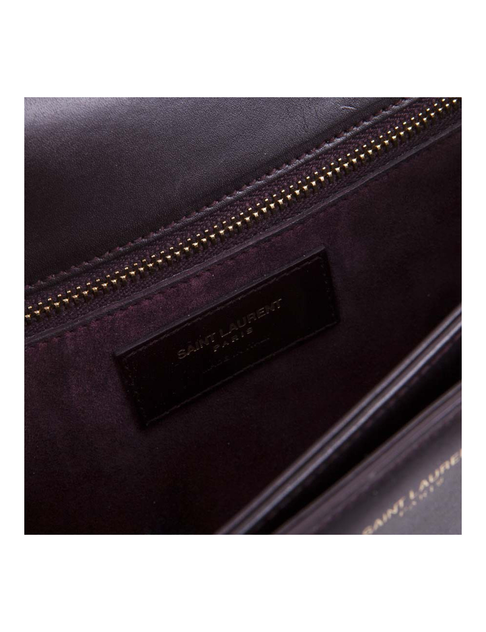 Sac YVES SAINT LAURENT "Université" cuir lisse magenta