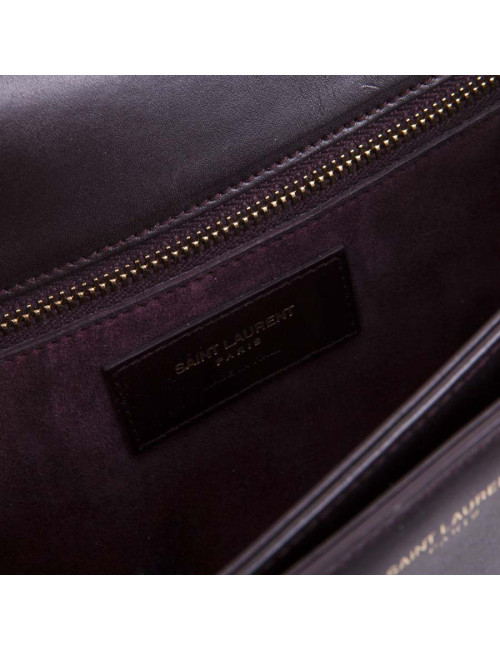 Sac YVES SAINT LAURENT "Université" cuir lisse magenta