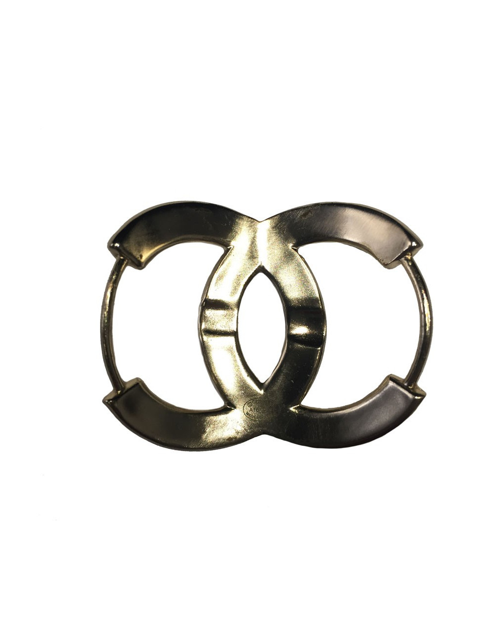 CHANEL CC headband in silver metal and black resin pic