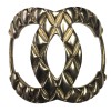 CHANEL CC headband in silver metal and black resin pic