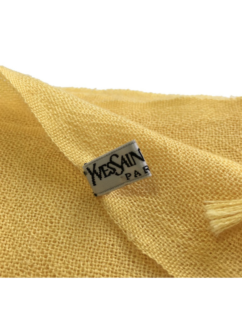 Yellow fringed shawl YVES SAINT LAURENT