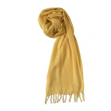 Yellow fringed shawl YVES SAINT LAURENT
