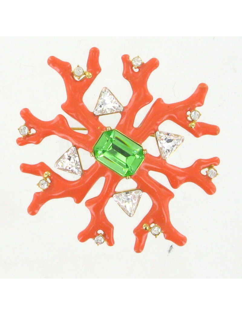 Broche corail KENNETH J LANE