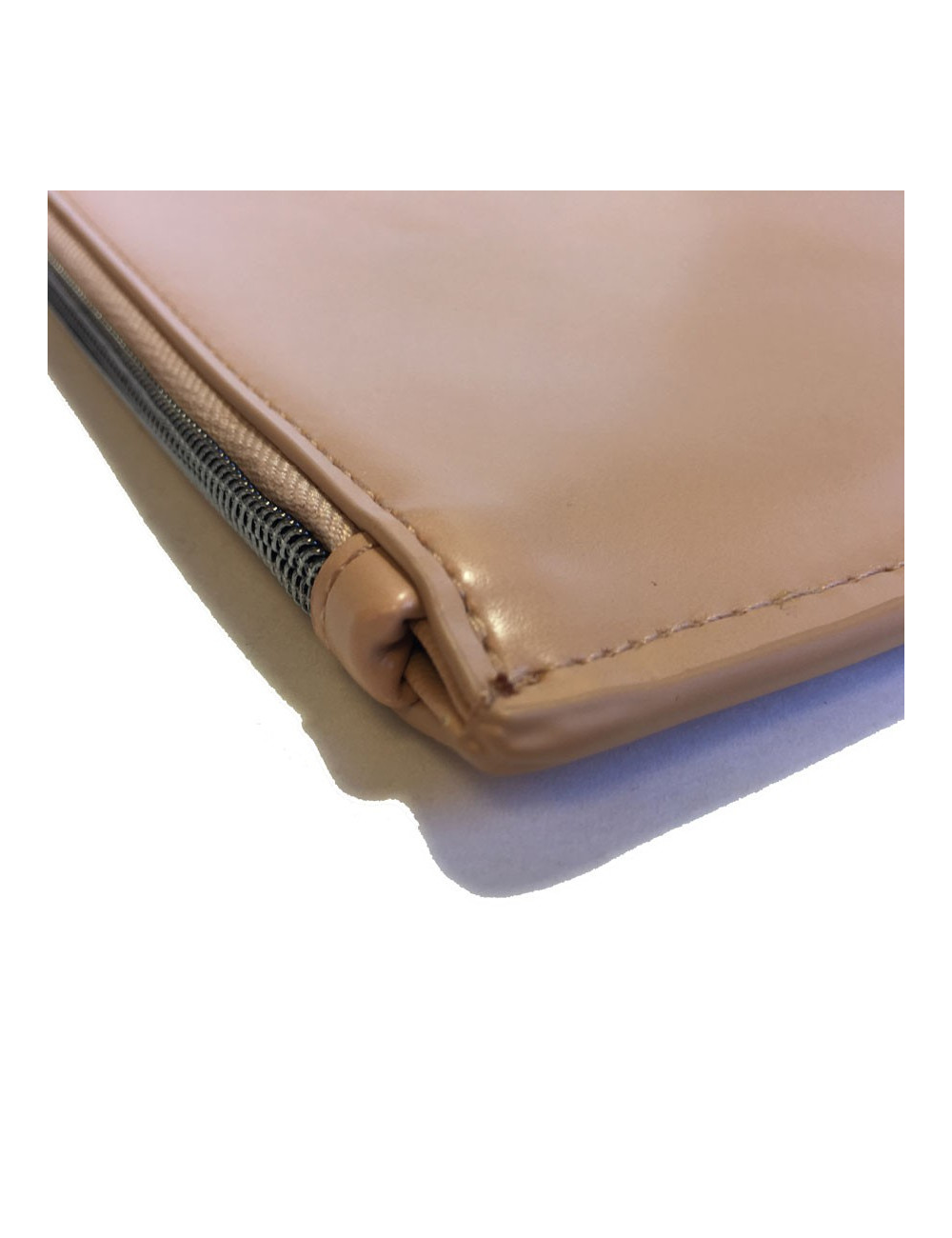 Pochette ALAIA en cuir rose poudré