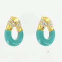 Clips d'oreilles turquoise KENNETH JAY LANE