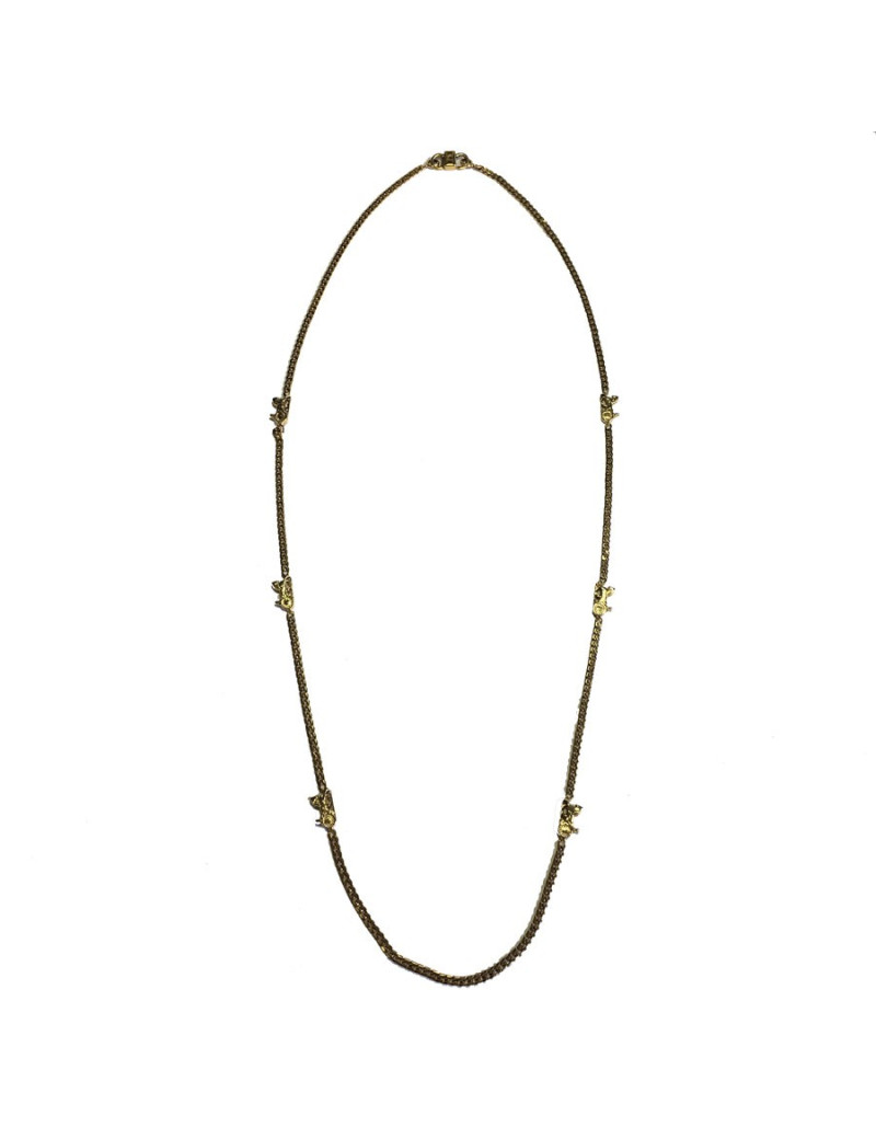 Collier CELINE motif Calèches métal doré 