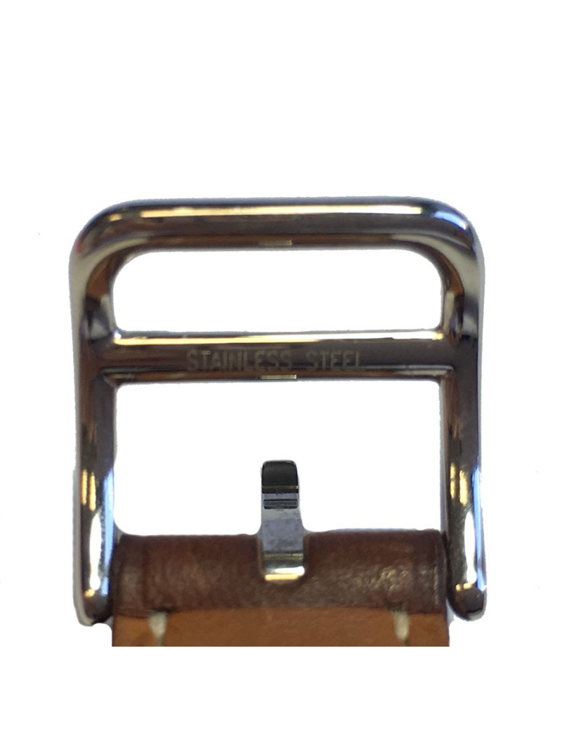 Montre Heure H HERMÈS pm en veau Barénia et acier