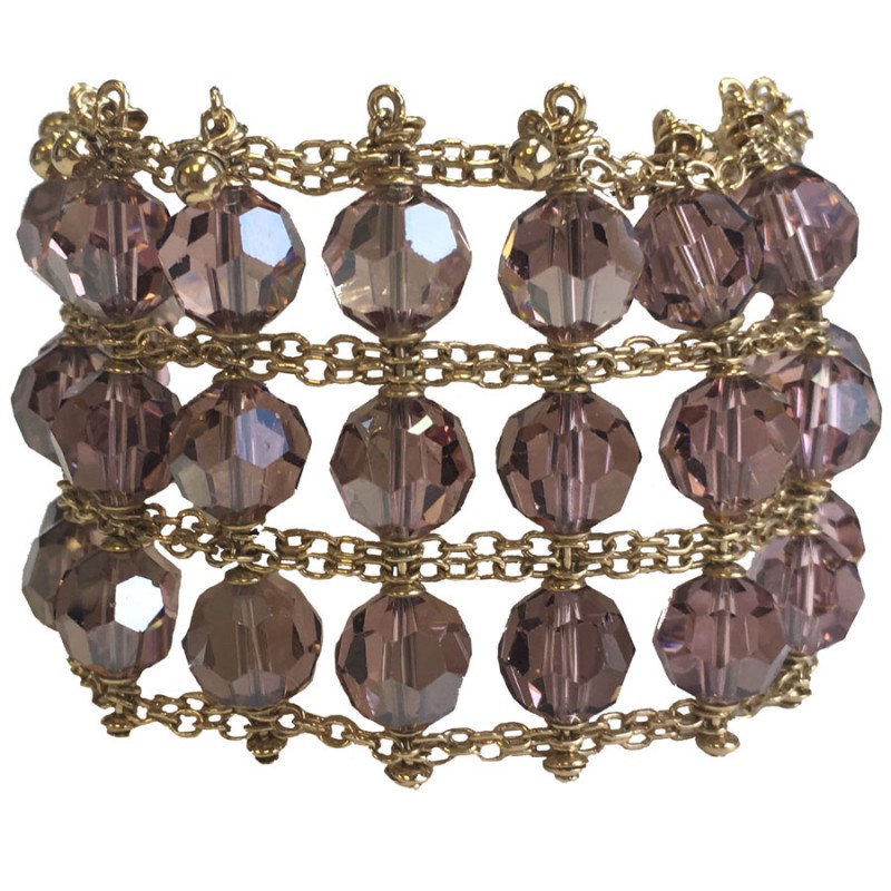 Fruitig Volwassen Aardappelen DANIEL SWAROVSKI bracelet beads in Amethyst faceted Crystal - VALOIS  VINTAGE PARIS