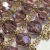 DANIEL SWAROVSKI bracelet beads in Amethyst faceted Crystal