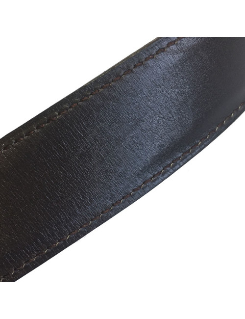 Ceinture HERMÈS réversible cuir noir et marron