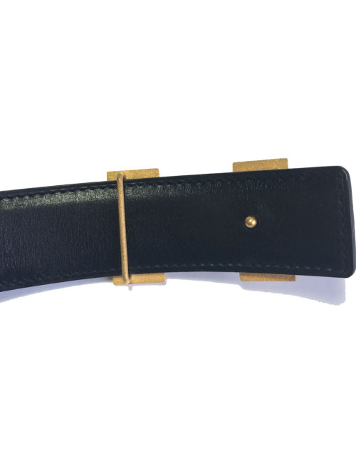 Ceinture HERMÈS réversible cuir noir et marron