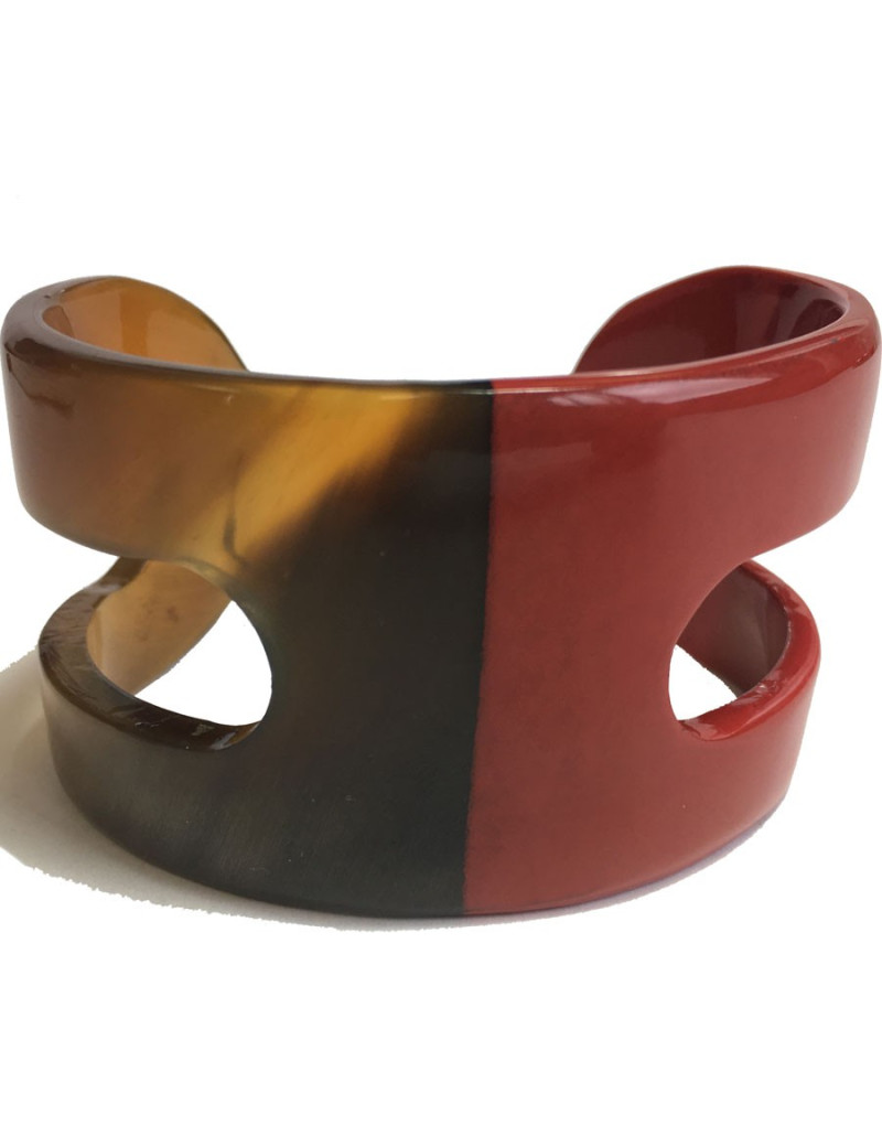 Bracelet HERMÈS ajouré grand modèle bicolore