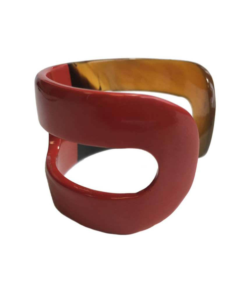 Bracelet HERMÈS ajouré grand modèle bicolore