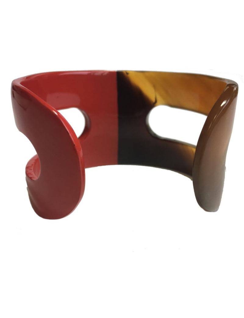 Bracelet HERMÈS ajouré grand modèle bicolore