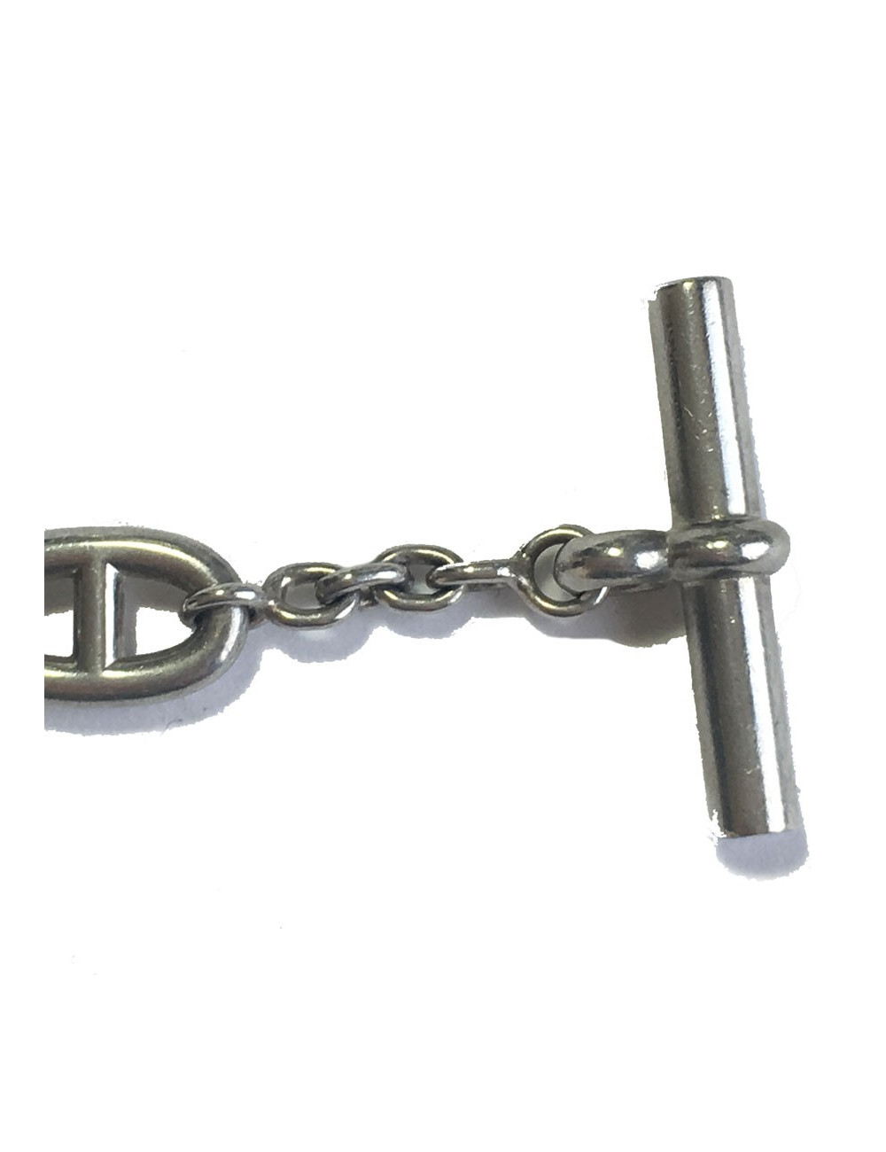 Long sautoir HERMES en argent massif