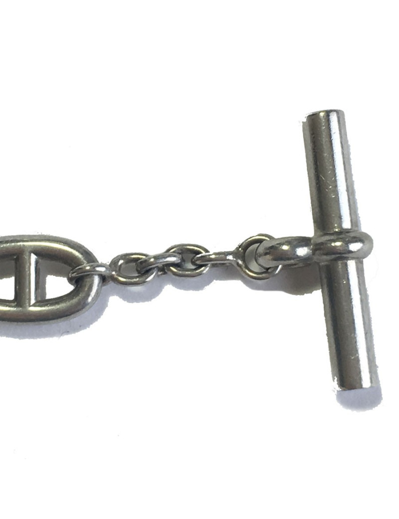 Long sautoir HERMES "Farandole" en argent massif