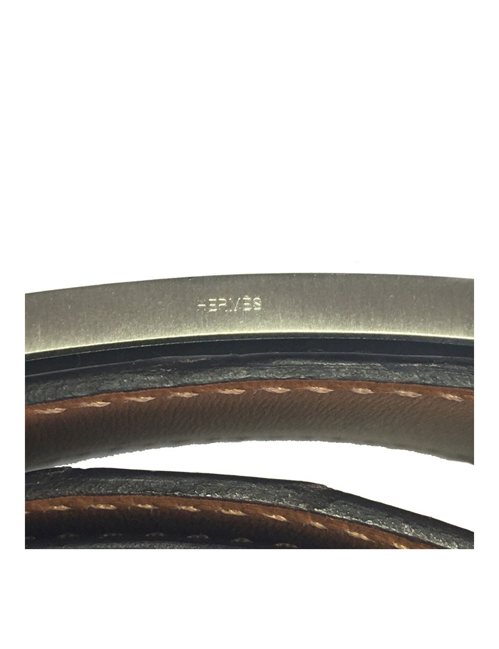 Ceinture HERMES Homme en crocodile porosus marron